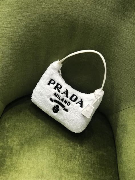 prada mini terry bag|PRADA Terry Cloth Mini Re.